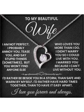 Heartfelt Love Knot Necklace for Wife - Perfect Anniversary & Birthday Gift